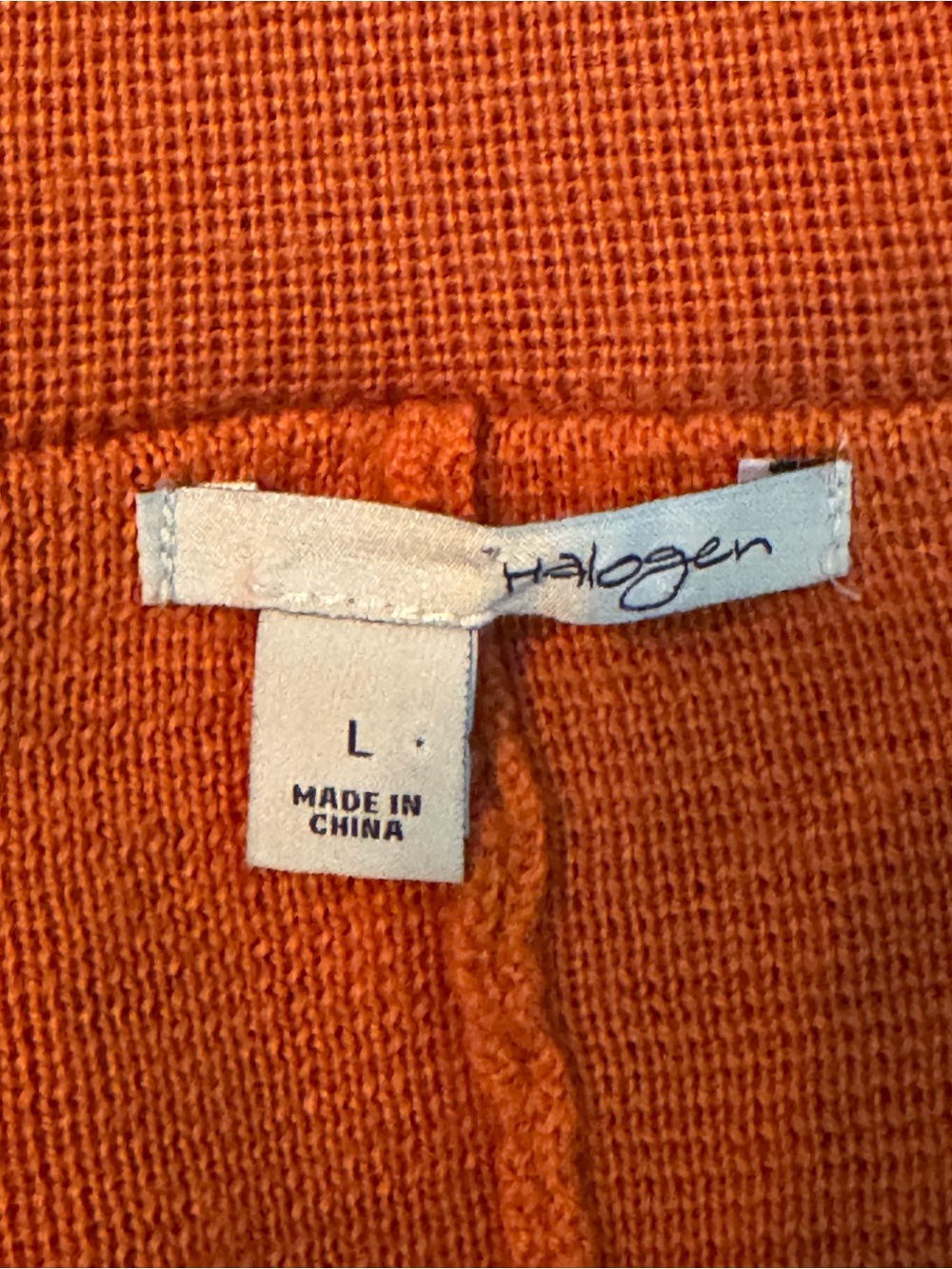 Halogen Orange wool blend Knit Blazer large - Picture 6 of 7